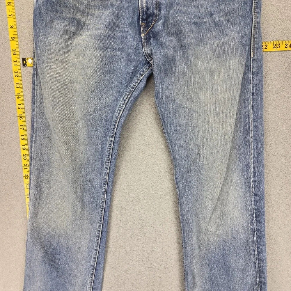 Vintage Levis 504 Jeans Mens 33x34 Blue Straight Engineered Zip Fly Honeycomb